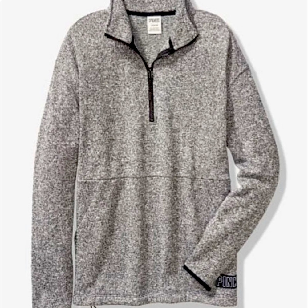 Victorias Secret Sweater Knit 1/4 1/2 Zip pullover S small half zip sweatshirt